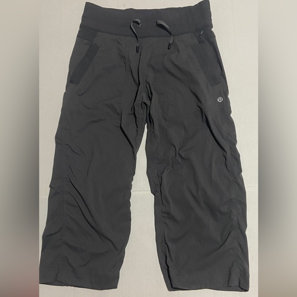 LULULEMON ATHLETICA women's studio dancer crop pants-Size:4- in gray - Picture 1 of 9